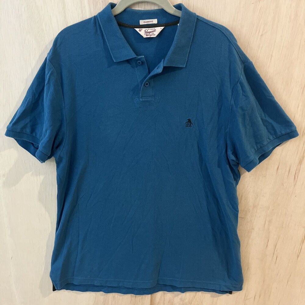 Penguin Classic Fit Collared Polo Shirt top Mens Size Large